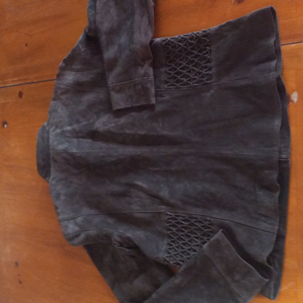Nwt Coldwater Creek Suede Jacket in Rich Brown Womans Medium - Picture 3 of 14